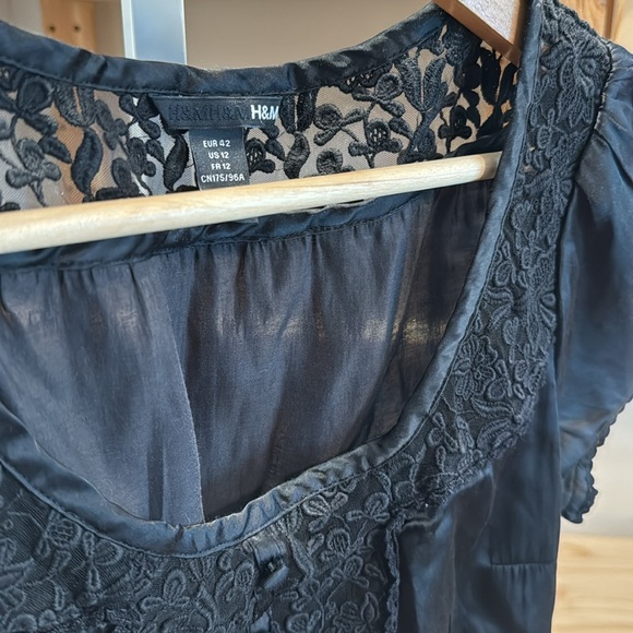 H&M Satin and Lace Tie Back Top - Picture 5 of 9